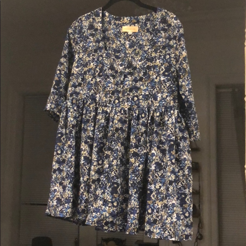 Otis & MacLain - Blue Floral Babydoll Dress